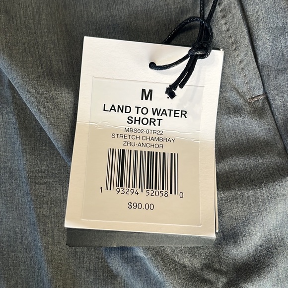 Onia Land to Water Stretch Chambray Swim Shorts Size M NWT - Picture 8 of 9